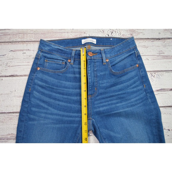 Loft Curvy Skinny Jeans Women Junior Size 27 Raw Hem Pre-Owned - Picture 6 of 14
